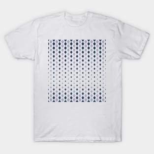 Blue color halftone argyle pattern T-Shirt